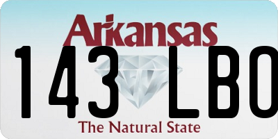 AR license plate 143LBO