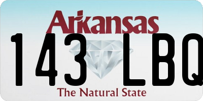 AR license plate 143LBQ