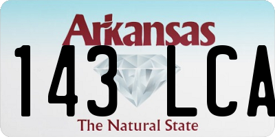 AR license plate 143LCA