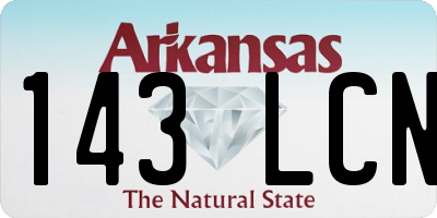AR license plate 143LCN