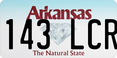 AR license plate 143LCR