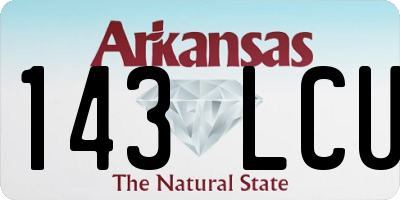 AR license plate 143LCU