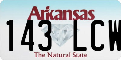 AR license plate 143LCW