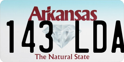 AR license plate 143LDA