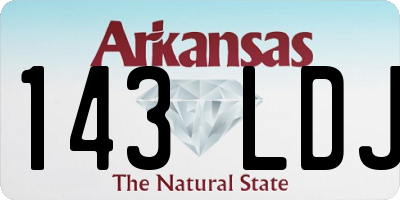 AR license plate 143LDJ