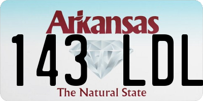 AR license plate 143LDL