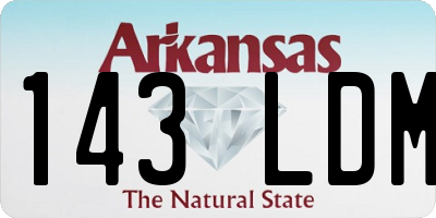 AR license plate 143LDM