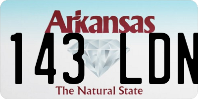 AR license plate 143LDN