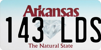 AR license plate 143LDS