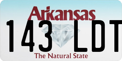 AR license plate 143LDT