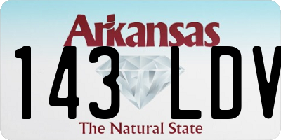 AR license plate 143LDV
