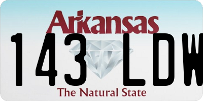 AR license plate 143LDW