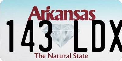 AR license plate 143LDX