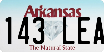 AR license plate 143LEA
