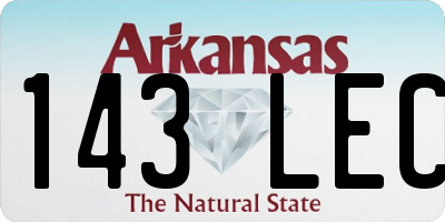 AR license plate 143LEC