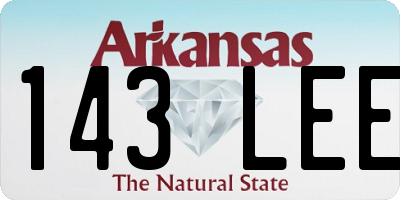 AR license plate 143LEE