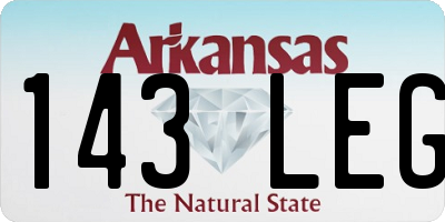 AR license plate 143LEG