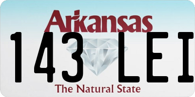 AR license plate 143LEI