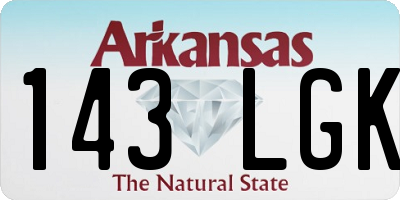AR license plate 143LGK