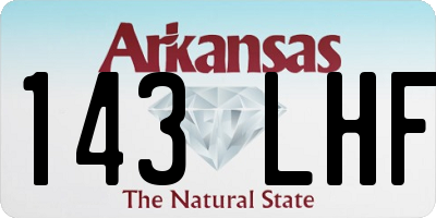 AR license plate 143LHF