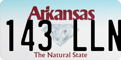 AR license plate 143LLN