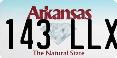 AR license plate 143LLX