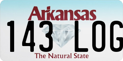 AR license plate 143LOG