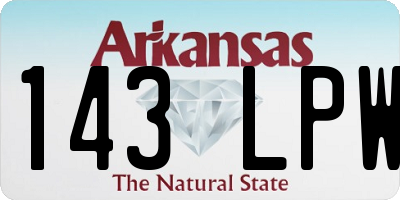 AR license plate 143LPW