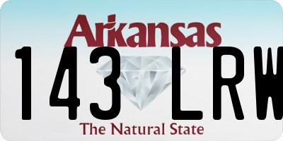 AR license plate 143LRW