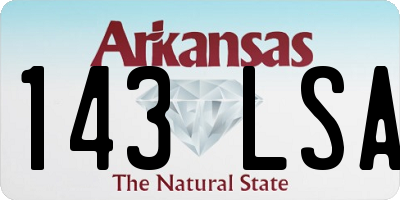 AR license plate 143LSA