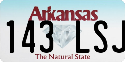 AR license plate 143LSJ