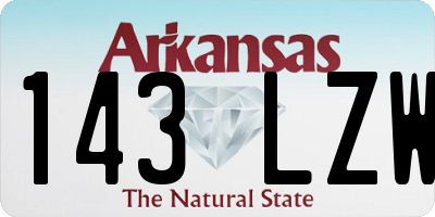 AR license plate 143LZW