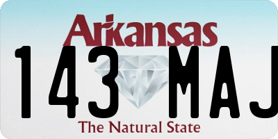 AR license plate 143MAJ