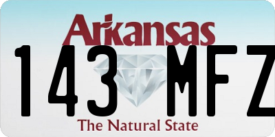 AR license plate 143MFZ