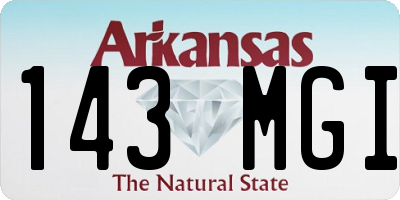 AR license plate 143MGI