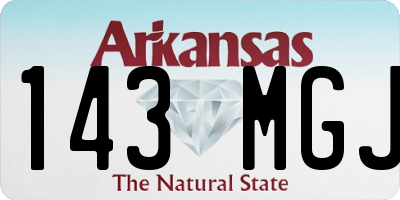 AR license plate 143MGJ