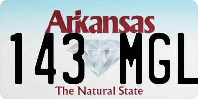 AR license plate 143MGL