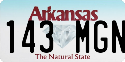 AR license plate 143MGN