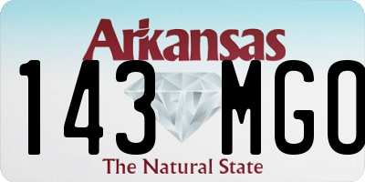 AR license plate 143MGO