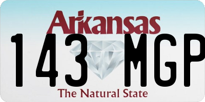 AR license plate 143MGP