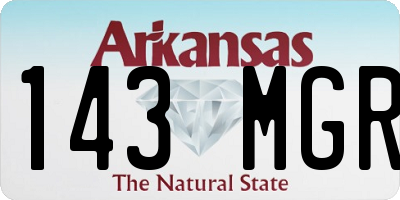 AR license plate 143MGR