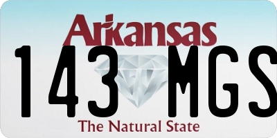 AR license plate 143MGS