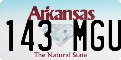 AR license plate 143MGU