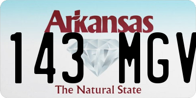 AR license plate 143MGV
