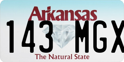 AR license plate 143MGX