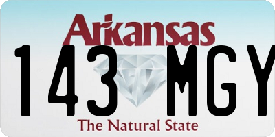 AR license plate 143MGY