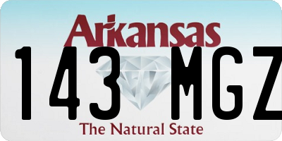 AR license plate 143MGZ