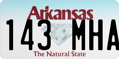 AR license plate 143MHA