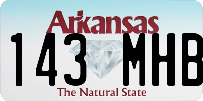 AR license plate 143MHB