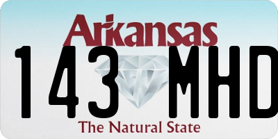 AR license plate 143MHD